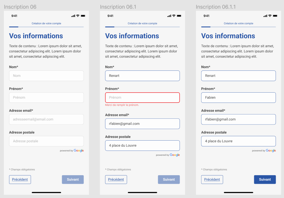 Account Details Screen